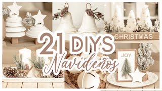 NAVIDAD🌲21 DIYS FÁCILES PARA DECORAR TU HOGAR  IDEAS ELEGANTES Y ECONÓMICAS QUE TIENES QUE PROBAR [upl. by Niamart154]