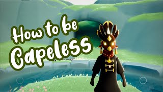 How to be capeless in Sky  No Warp  Sky Children of the Light [upl. by Huntington]