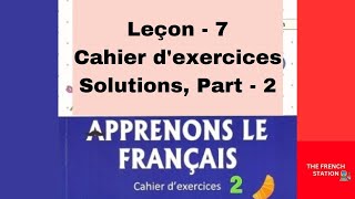 Apprenons le français2 Cahier dexercices Leçon7 Part2 [upl. by Krm]