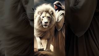 Jesus with the White Lion edit fe shorts jesus lion [upl. by Eibrab]