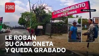 Delincuentes armados despojan a conductor de su camioneta en Tuxtla Gutiérrez  Sábados de FORO [upl. by Llerdna]