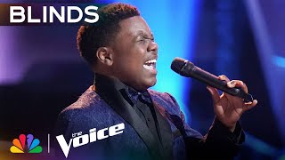 13YearOld Jaukeem Fortsons Unbelievable Performance of quotEasy On Mequot  The Voice Blind Auditions [upl. by Durwyn]