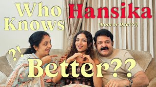 Who Knows Me Better Mom and Dad edition  Hansika Krishna [upl. by Miles]