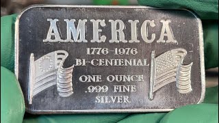 Vintage 1 oz Madison Mint Silver Art Bars  5 oz for the Guardhouse Box madisonmint silverbar [upl. by Herrah10]