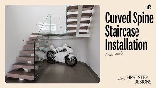 The Faulkner Family Curved Spine Staircase  First Step Designs [upl. by Janessa129]