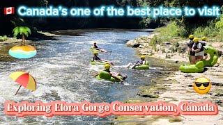 Elora Gorge Conservation area  Water Tubing  Mountains  River lake  Tourist Place  Picnic area [upl. by Dilahk]