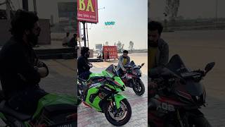 Kawasaki ninja zx10r vs bmws1000rr pank shorts part2 shorts [upl. by Haggerty]