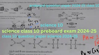 class 10 science preboard exam 202425 science preboard question paper 202425 science pyq 202425 [upl. by Amann972]