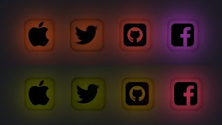 ASMR KEYBOARD  CODING  HTML CSS  Colorful Social Media Icons [upl. by Merrel]