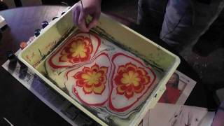 Paper marbling Ebru style [upl. by Adnoloy107]