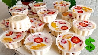 POSTRE FACIL y RAPIDO para VENDER 🤑y GANAR DINERO desde CASA sin HORNO gelatina de frutas [upl. by Couq]