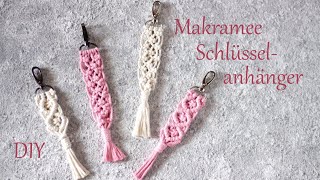 DIY  Makramee Schlüsselanhänger  Schritt für Schritt Anleitung  Geschenkidee  Just Deko [upl. by Eikcuhc667]