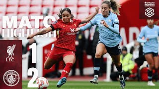 Highlights Late Shaw Goal In Anfield Fixture  Liverpool Women 12 Manchester City [upl. by Henni]