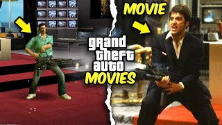 GTA Games vs Movies  Side By Side References [upl. by Annaiel339]