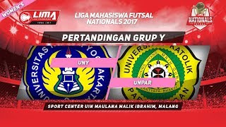 UNY vs UNPAR di LIMA Futsal Nationals 2017 Womens [upl. by Gaal]