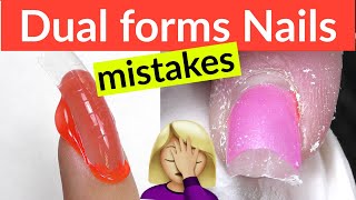 Dual Form Nails  Common MISTAKES [upl. by Aneda]