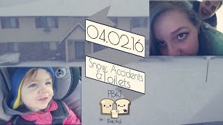 Snow Accidents amp Toilets 040216 PBampJ Daily Vlog [upl. by Ysle]