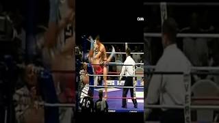 Lamsongkram Chuwattana sends Farid Villaume over the top rope muaythai kickboxing mma [upl. by Anital]