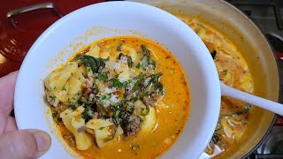 Creamy Tortellini Soup EASY [upl. by Gent769]