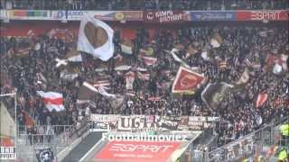 Sankt Pauli Fans in Düsseldorf 16032014 [upl. by Zildjian]