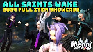 FFXIV All Saints Wake 2024  All Rewards  Full In Game Showcase With Dyes [upl. by Lavena866]