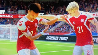 England Vs Denmark in EAFC 24 [upl. by Nayrb]