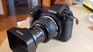 Fujifilm GFX 100S 4K Video  Kinoptik 75mm  Steelsring EF GFX PRO [upl. by Goodhen]