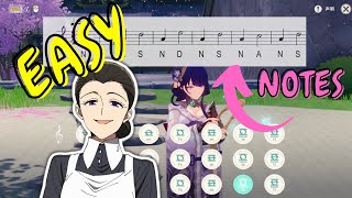 【EASY】Isabellas Lullaby  The Promised Neverland  Genshin Impact Lyre with NOTES  Tutorial 原神樂譜 [upl. by Service428]