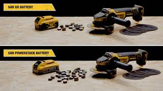 Dewalt Powerstack 5Ah vs 5Ah XR Battery Grinder Test [upl. by Azeel904]