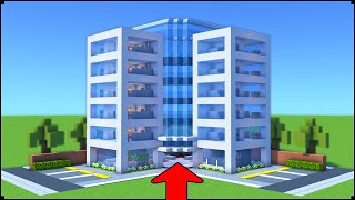 How To Make a Modern Hotel In Minecraft  City Tutorial quotIncluding Interiorquot [upl. by Bartie449]