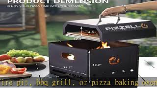 PIZZELLO Outdoor Pizza Oven 4 in 1 Wood Fired 2Layer Detachable Outside Ovens With Pizza Stone Pi [upl. by Akimed]