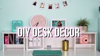 How to Decorate Your Desk  DIY Tumblr Decor [upl. by Ranchod]