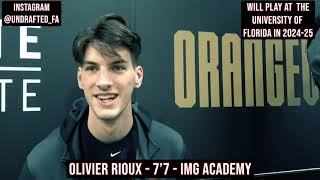 7foot7 Olivier Rioux AllCanadian Game Highlights and Interview  Florida Gators commit [upl. by Nalor]