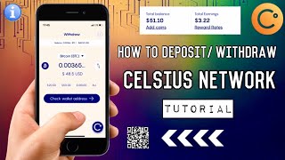 How to DEPOSIT or WITHDRAW on CELSIUS NETWORK App  Bitcoin Wallet Tutorial [upl. by Alcot]