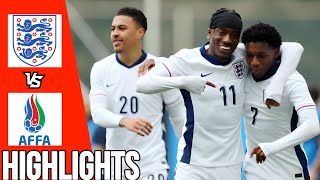 England vs Azerbaijan  All Goals amp Highlights  U21 Euro Qualifier  220324 [upl. by Mlohsihc]