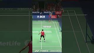 Most uncommon net shot in badminton shorts badminton leechongwei netplay [upl. by Cinelli]