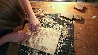 Japanese Woodblock Printmaking [upl. by Eileen]