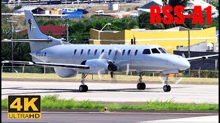 RSSA1  Regional Security System  Metroliner  Taxi  Departure from St Kitts  Caribbean [upl. by Jacinto]