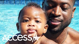 Dwyane Wade Gets Daughter Kaavia Ready For The NBA In Adorable Video [upl. by Noeled]