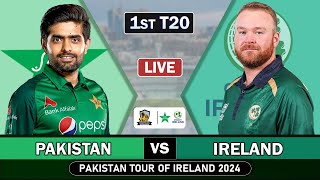 PAKISTAN vs IRELAND 1ST T20 MATCH Live SCORES  PAK VS IRE LIVE COMMENTARY  IRE BATTING [upl. by Hazlip]