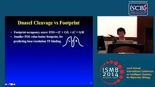 Using ChIPseq and DNaseseq to Identify Transcription Factor  Xialoe Shirley Liu  ISMB 2014 [upl. by Nerti]