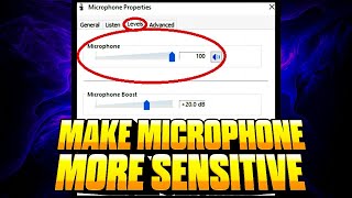 How do I make my microphone more sensitive Windows 11 [upl. by Nanine]