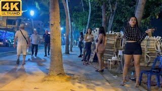 4K How is Thailand Now Pattaya Beach Road Freelancers [upl. by Neelyad]