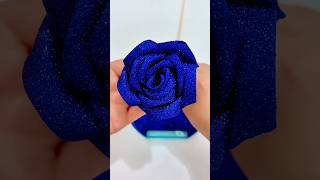 Handmade diy ribbon rose flowershandmade handmadegifts flowers gift ribbon rose handmadecraft [upl. by Bocyaj]