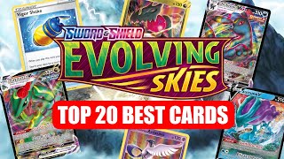 Top 20 BEST Pokemon TCG Cards Evolving Skies Set Review [upl. by Nitsoj]