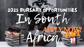 2025 BURSARY OPPORTUNITIES IN SAPart 1 [upl. by Guibert]