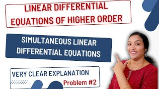 JNTU Simultaneous linear differential Equations in Telugu [upl. by Idelson]