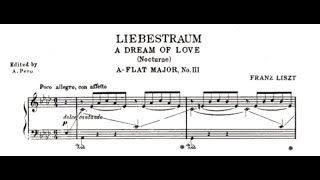 Franz Liszt Love dream No 3 Piano Sheets and Music [upl. by Oel]