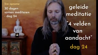 Dag 24 van 30 dagen mediteren  Meditatie Vier velden van mindfulness [upl. by Bachman]