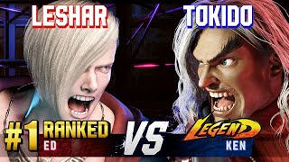 SF6 ▰ LESHAR 1 Ranked Ed vs TOKIDO Ken ▰ High Level Gameplay [upl. by Enirehtacyram]